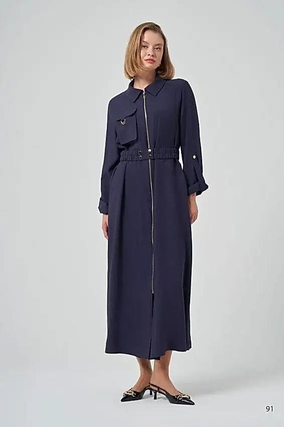 NUSS LACİVERT ELBİSE