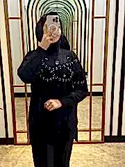 NUSS TAŞLI KAZAK SİYAH